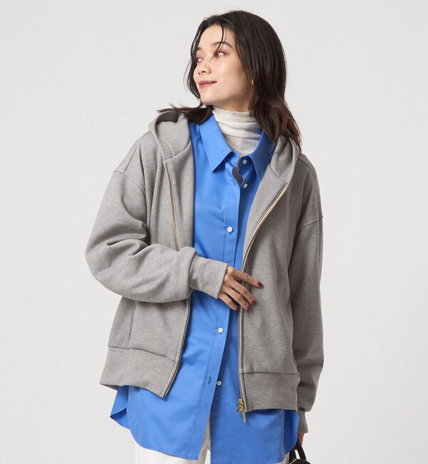 UNITED ARROWS green label relaxing「ウラキモウ ジップ フーディー」|パーカー|MD.GRAY