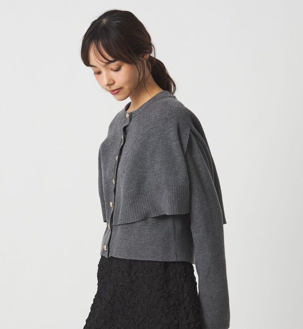 EMMEL REFINES「＜EMMEL REFINES＞EM HW ケープボタン 3WAY ニット」|ニット・セーター|