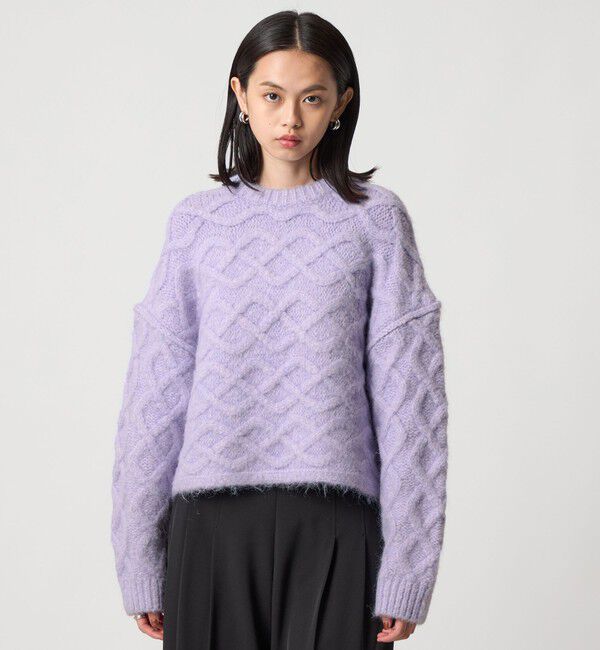 EMMEL REFINES「＜EMMEL REFINES＞EM バックリボン ケーブルニット プルオーバー」|ニット・セーター|