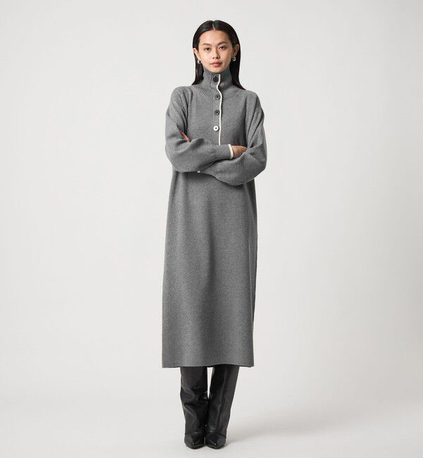 EMMEL REFINES「＜EMMEL REFINES＞EM ハイショクライン タートルニット ワンピース」|ワンピース|