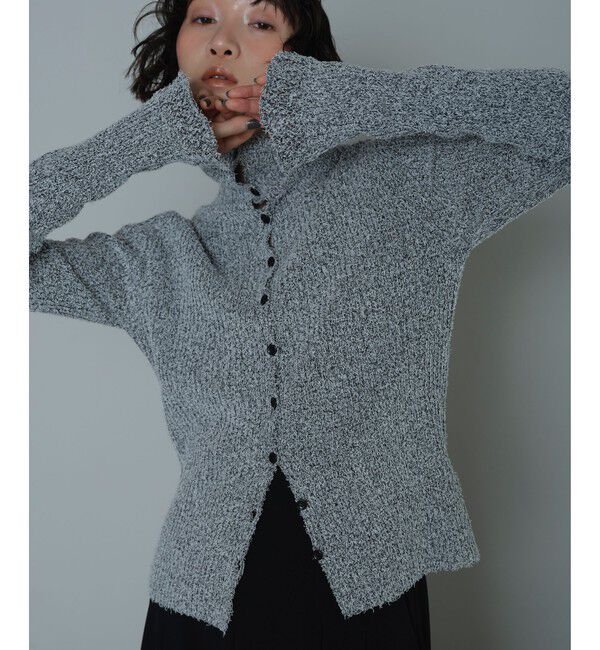 EMMEL REFINES「＜EMMEL REFINES＞EM メランジ 2WAY ニット トップス」|ニット・セーター|LT.GRAY