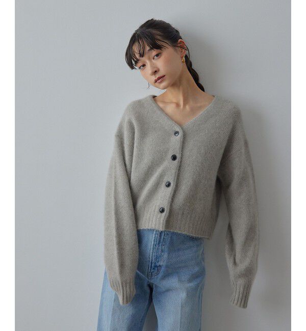 EMMEL REFINES「＜EMMEL REFINES＞EM FOX/W/CA Vネック カーディガン」|カーディガン|