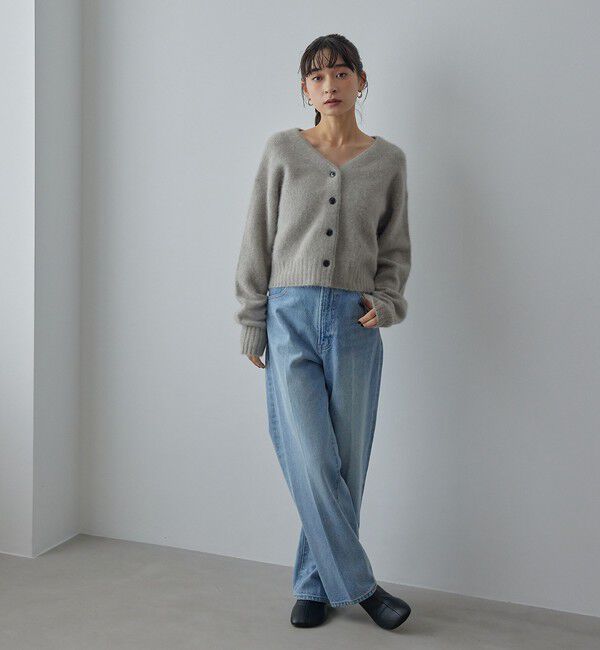 EMMEL REFINES「＜EMMEL REFINES＞EM FOX/W/CA Vネック カーディガン」|カーディガン|