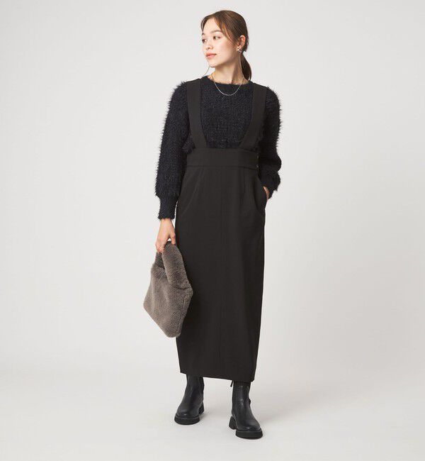 UNITED ARROWS green label relaxing「フェザー ニット プルオーバー &times; ジャンスパースカート セット」|ジャンパースカート|