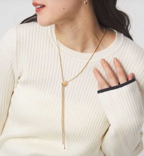 UNITED ARROWS green label relaxing「オーバルカラー スライド Yネックレス」|ネックレス|