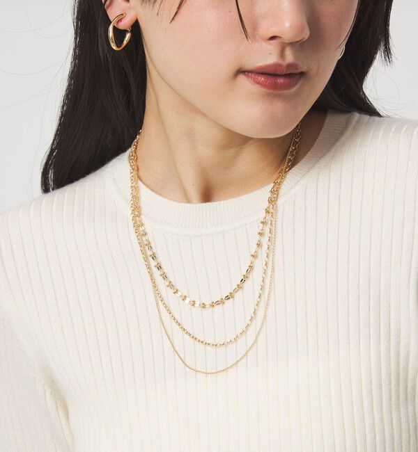 UNITED ARROWS green label relaxing「3WAY デザインチェーン 3連 ネックレス」|ネックレス|