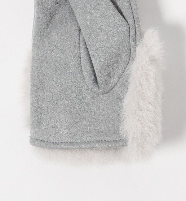 UNITED ARROWS green label relaxing「起毛シルキー フェイクファー グローブ 手洗い可能」|手袋|