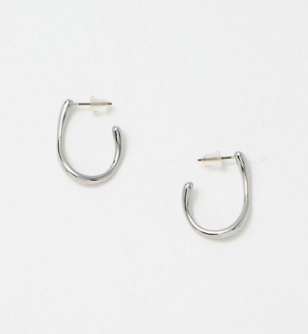UNITED ARROWS green label relaxing「ドロップフープ ウェーブ ピアス」|ピアス|SILVER