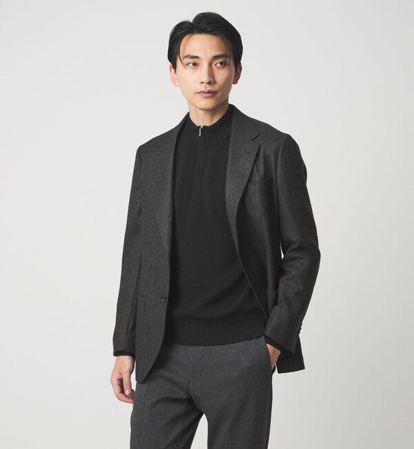 UNITED ARROWS green label relaxing「＜gim＞25F H/MLN ハーフジップ プルオーバー ニット -ウォッシャブル-」|ニット・セーター|