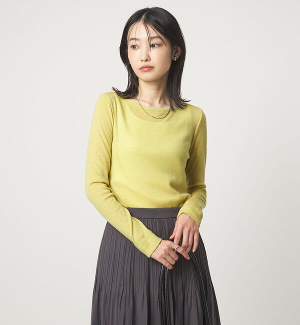 UNITED ARROWS green label relaxing「ウール フライス クルーネック カットソー  ウォッシャブル」|Tシャツ・カットソー|