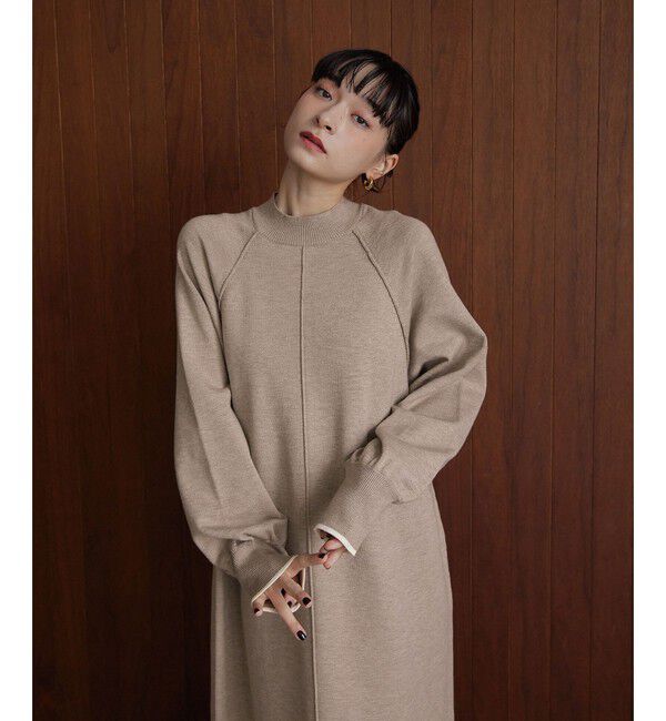 EMMEL REFINES「＜EMMEL REFINES＞EM ハイショク ニット ロング ワンピース」|ワンピース|