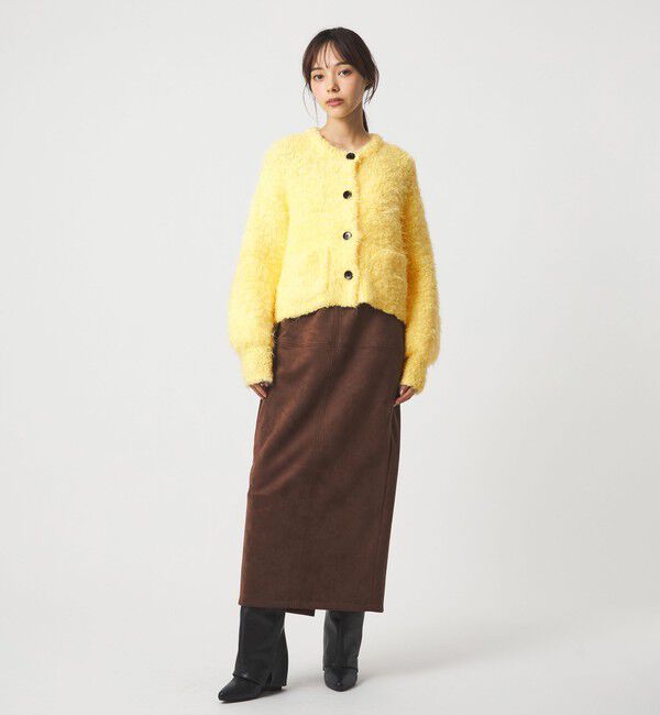 EMMEL REFINES「＜EMMEL REFINES＞EM ポコスラブ フラッフィー カーディガン」|カーディガン|