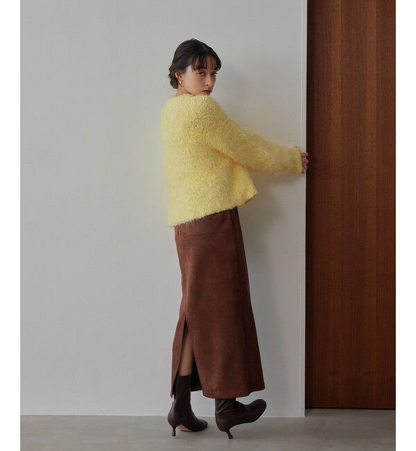 EMMEL REFINES「＜EMMEL REFINES＞EM ポコスラブ フラッフィー カーディガン」|カーディガン|