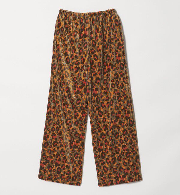 UNITED ARROWS green label relaxing「ベロア レオパード ワイド パンツ」|チノ|