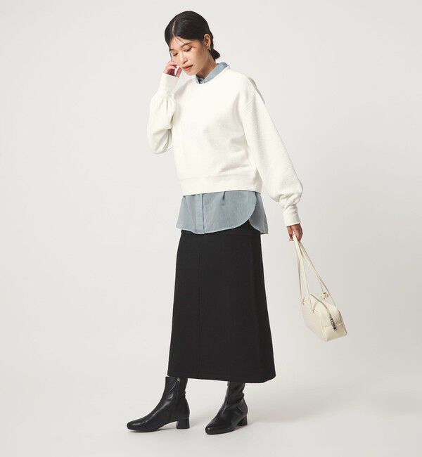 UNITED ARROWS green label relaxing「【WEB限定】＜at ease＞フクレ ジャカード プルオーバー カットソー」|Tシャツ・カットソー|