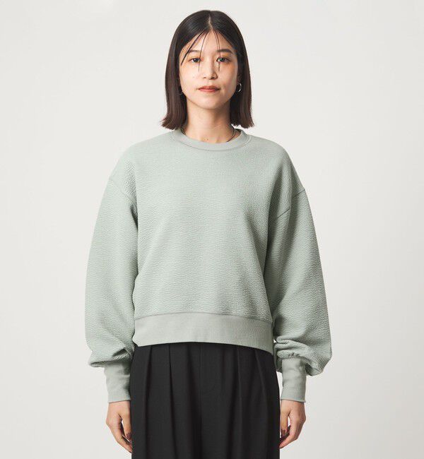 UNITED ARROWS green label relaxing「【WEB限定】＜at ease＞フクレ ジャカード プルオーバー カットソー」|Tシャツ・カットソー|