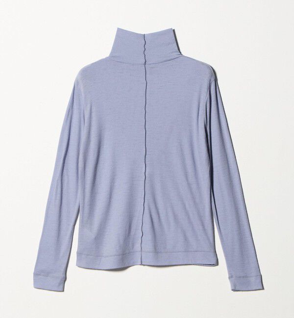 UNITED ARROWS green label relaxing「ウール フライス タートルネック カットソー オフホワイト ライトブルー ウォッシャブル」|Tシャツ・カットソー|