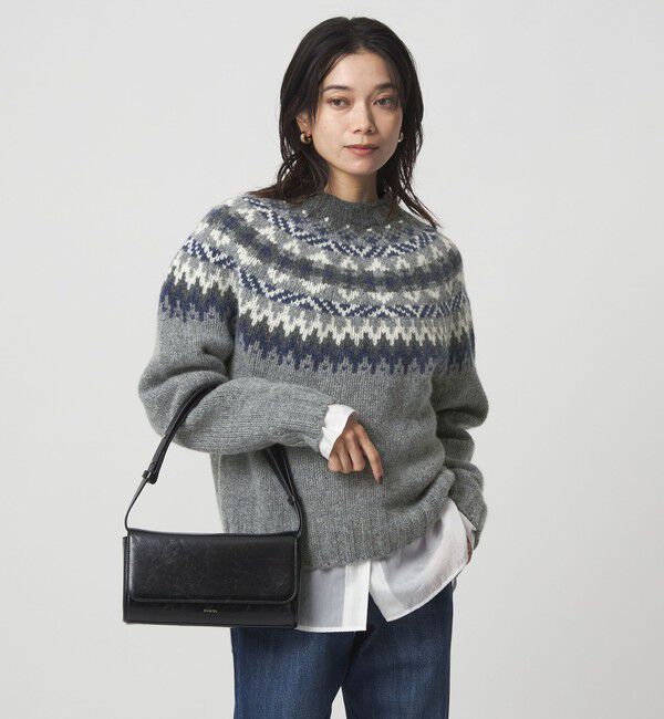 UNITED ARROWS green label relaxing「【別注】＜Harley of Scotland＞ノルディック プルオーバー ニット」|ニット・セーター|