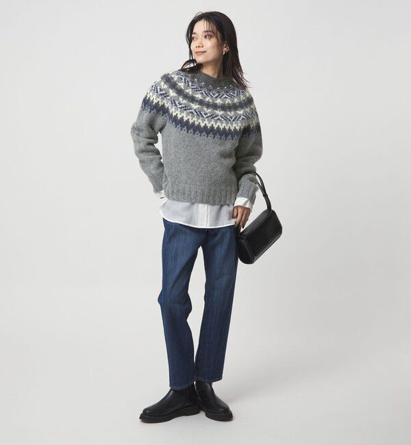 UNITED ARROWS green label relaxing「【別注】＜Harley of Scotland＞ノルディック プルオーバー ニット」|ニット・セーター|