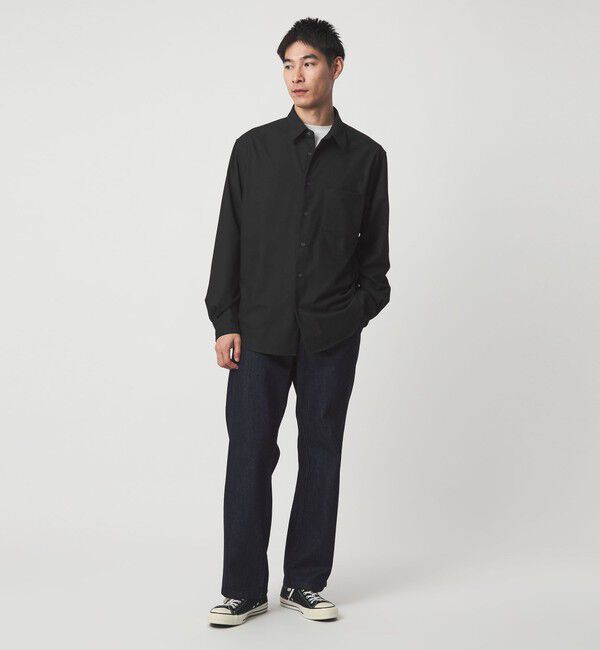 UNITED ARROWS green label relaxing「TRフラノ ジャストルーズ レギュラーカラー シャツ -ストレッチ-」|シャツ・ブラウス|