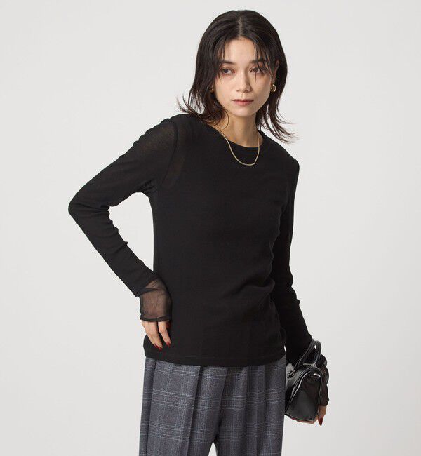 UNITED ARROWS green label relaxing「チュール ドッキング シアー プルオーバー」|Tシャツ・カットソー|