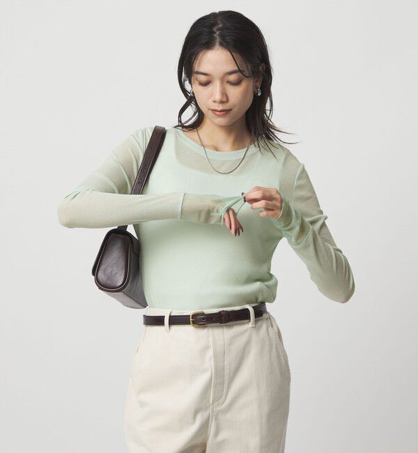 UNITED ARROWS green label relaxing「チュール ドッキング シアー プルオーバー」|Tシャツ・カットソー|