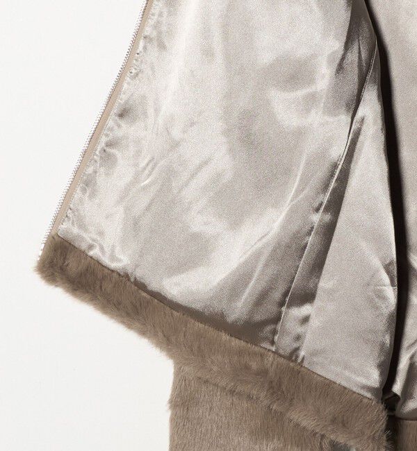 UNITED ARROWS green label relaxing「フェイクファー ノーカラー コート」|ノーカラーコート|