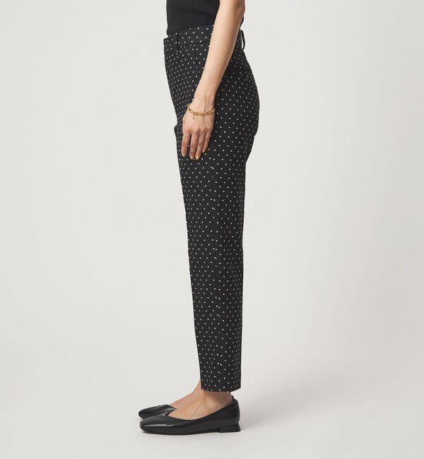 UNITED ARROWS green label relaxing「キチントボトムス ドット ジャガード ALLFIT テーパード パンツ ウォッシャブル ストレッチ」|スラックス|