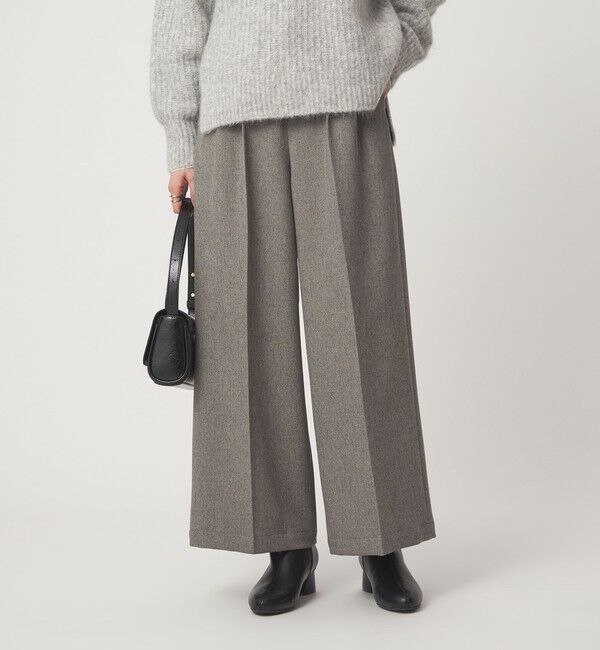 UNITED ARROWS green label relaxing「メランジ ツイル ワイド パンツ マシンウォッシャブル」|その他|MD.GRAY