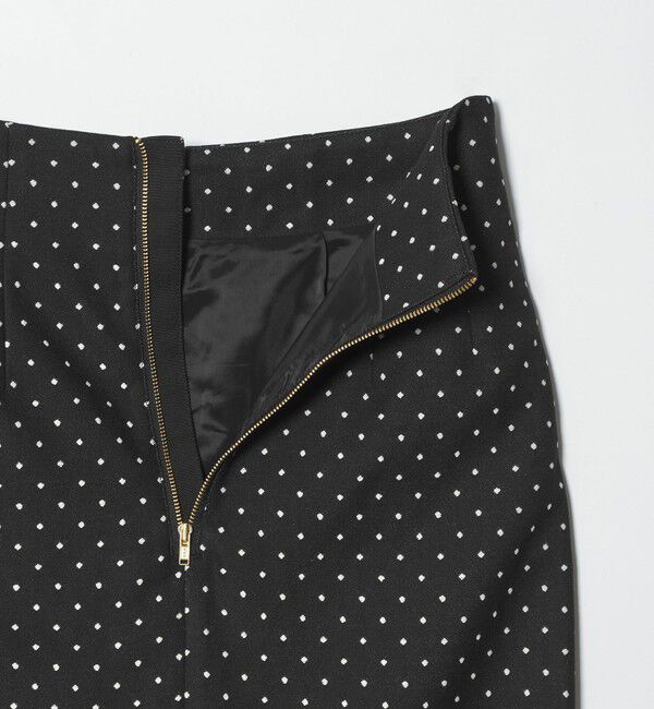 UNITED ARROWS green label relaxing「キチントボトムス ドット ジャガード Iライン スリム タイト スカート ウォッシャブル ストレッチ」|タイト|