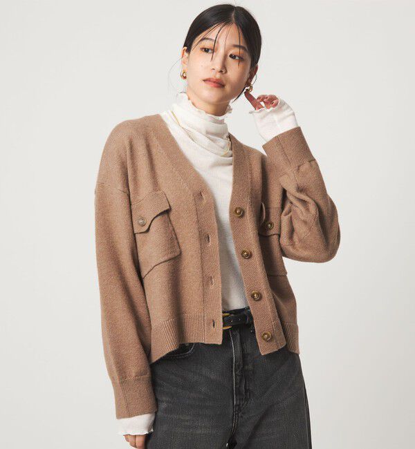 UNITED ARROWS green label relaxing「【WEB限定】＜at ease＞ダブルポケット ニット カーディガン」|カーディガン|