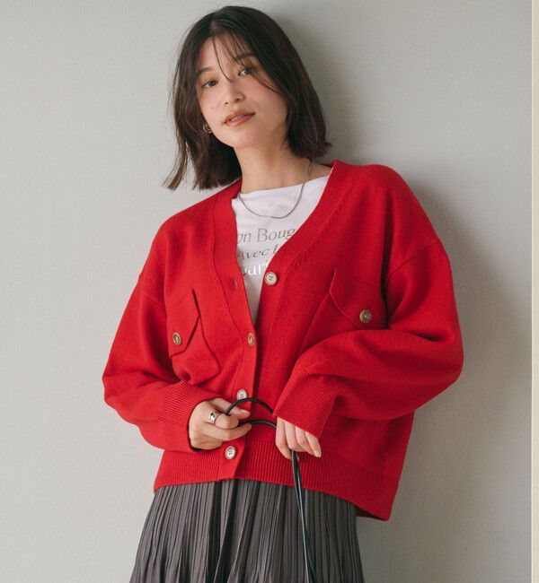 UNITED ARROWS green label relaxing「【WEB限定】＜at ease＞ダブルポケット ニット カーディガン」|カーディガン|