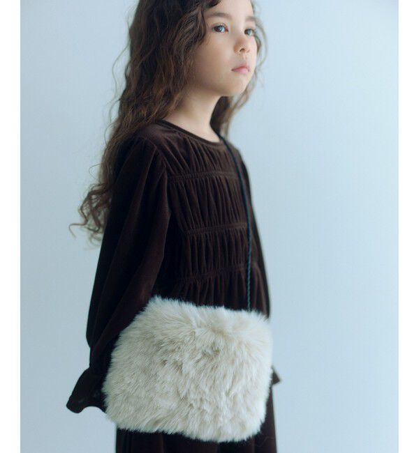 UNITED ARROWS green label relaxing「フェイクファー ポシェット」|ショルダー・メッセンジャー|OFF WHITE