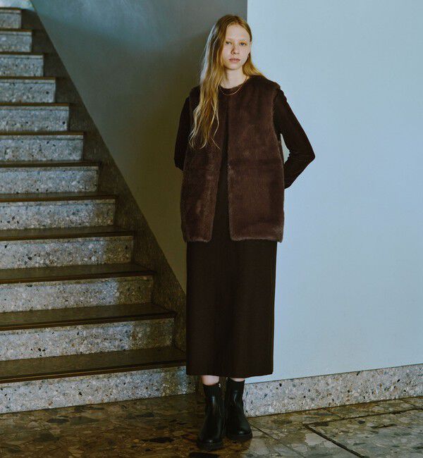 UNITED ARROWS green label relaxing「フェイクファー ベスト」|ベスト・ジレ|
