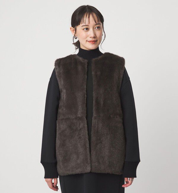 UNITED ARROWS green label relaxing「フェイクファー ベスト」|ベスト・ジレ|
