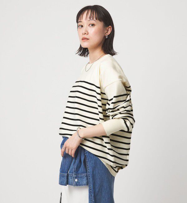 UNITED ARROWS green label relaxing「バックフォルム ニット プルオーバー マシンウォッシャブル」|ニット・セーター|