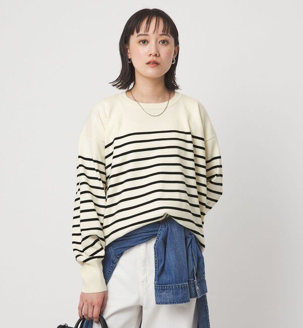 UNITED ARROWS green label relaxing「バックフォルム ニット プルオーバー マシンウォッシャブル」|ニット・セーター|