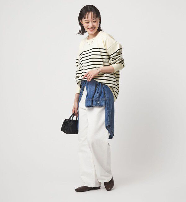 UNITED ARROWS green label relaxing「バックフォルム ニット プルオーバー マシンウォッシャブル」|ニット・セーター|