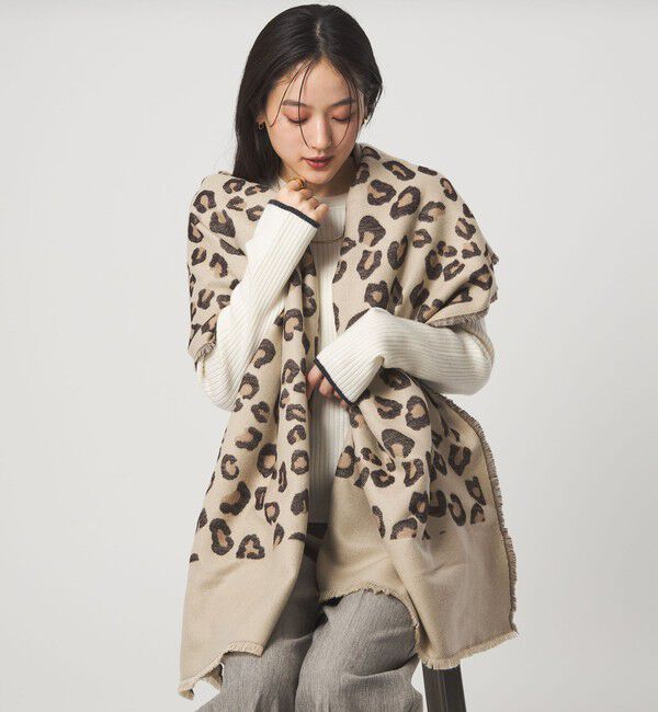UNITED ARROWS green label relaxing「レオパード ジャガード ストール」|ストール|