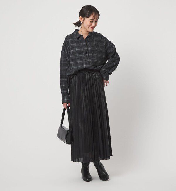 UNITED ARROWS green label relaxing「ハクプリント プリーツ スカート」|フレア|