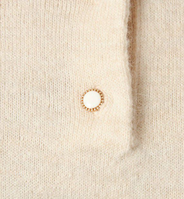 UNITED ARROWS green label relaxing「襟付き フェイクパール プルオーバー ニット ウォッシャブル」|ニット・セーター|