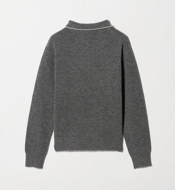 UNITED ARROWS green label relaxing「襟付き フェイクパール プルオーバー ニット ウォッシャブル」|ニット・セーター|