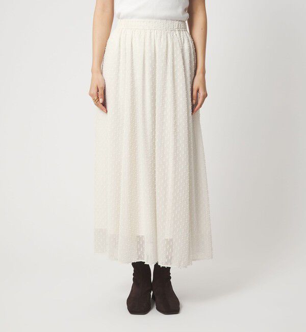 UNITED ARROWS green label relaxing「プチ リボンモチーフ ジャガード スカート」|フレア|