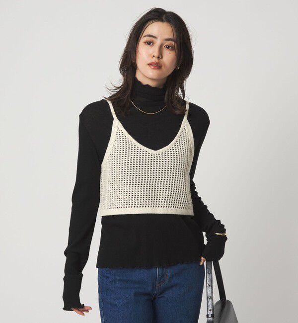 UNITED ARROWS green label relaxing「スパンコール ニット 2WAY キャミソール ウォッシャブル」|ベスト・ジレ|