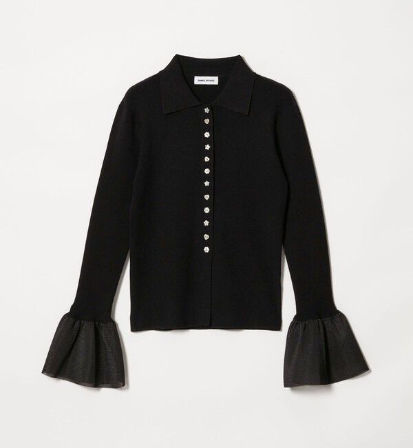 EMMEL REFINES「＜EMMEL REFINES＞EM HW マルチボタン ソデボリューム ニット」|ニット・セーター|BLACK