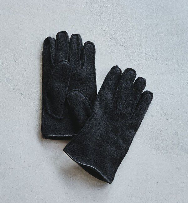 UNITED ARROWS green label relaxing「ウォッシャブル フリース グローブ 手袋 -スマートフォン対応-」|手袋|BLACK