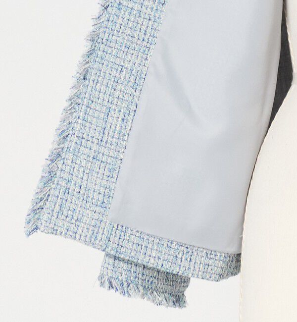 UNITED ARROWS green label relaxing「［size SHORTあり］ミックス ツイードライク ポケット ノーカラー ジャケット」|ノーカラージャケット|