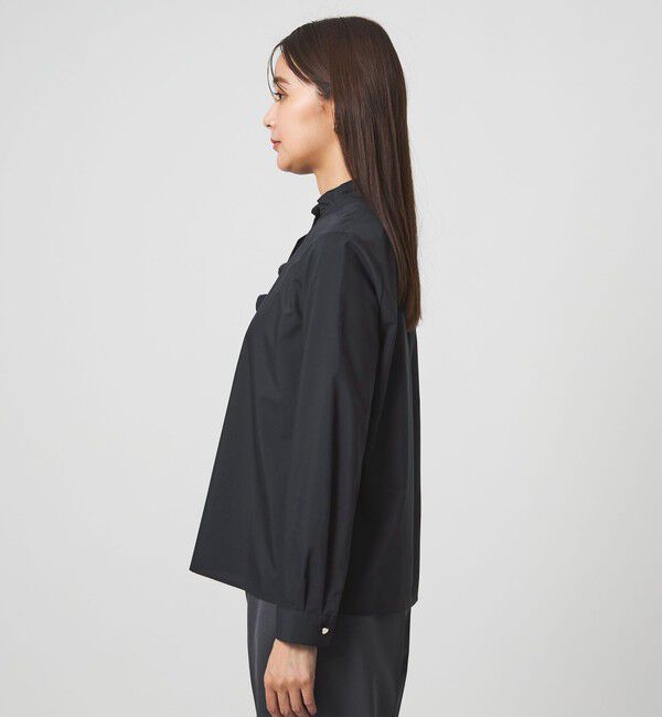 UNITED ARROWS green label relaxing「フリル ディテール ブラウス マシンウォッシャブル UVカット」|シャツ・ブラウス|