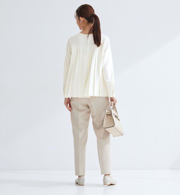 UNITED ARROWS green label relaxing「［size SHORTあり］パウドレ プリーツ ブラウス ウォッシャブル ストレッチ」|シャツ・ブラウス|