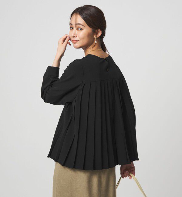 UNITED ARROWS green label relaxing「［size SHORTあり］パウドレ プリーツ ブラウス ウォッシャブル ストレッチ」|シャツ・ブラウス|